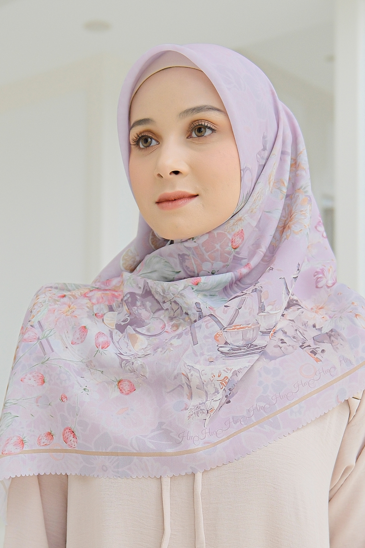 Camellia - Scarf Square British Voal | Friendly Pink - CL15.6