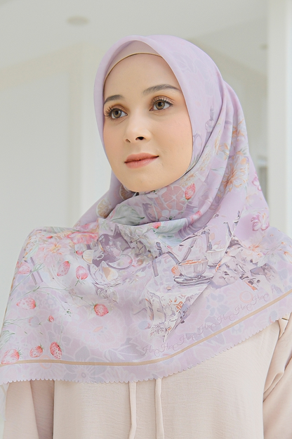Camellia - Scarf Square British Voal | Friendly Pink - CL15.6