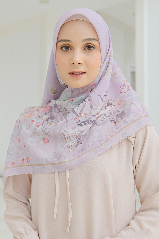 Camellia - Scarf Square British Voal | Friendly Pink - CL15.6