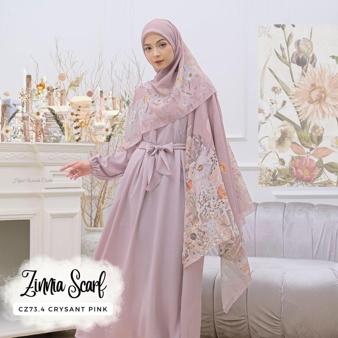 Zinnia - Scarf Square Premium Polycotton | Crysant Pink - CZ73.4