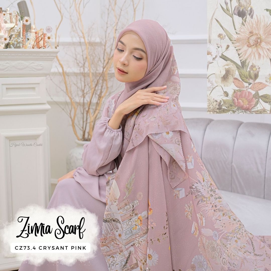 Zinnia - Scarf Square Premium Polycotton | Crysant Pink - CZ73.4