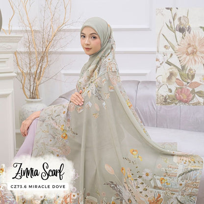 Zinnia - Scarf Square Premium Polycotton | Miracle Dove - CZ73.6
