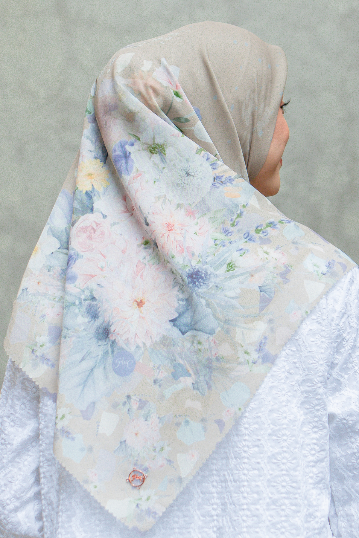 Dahlia - Scarf Square British Voal | Caramel - LIA7.5