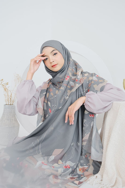 [ BUY 3 GET 1 FREE HIJAB ] Coconut Scarf - SG93.2 Charcoal
