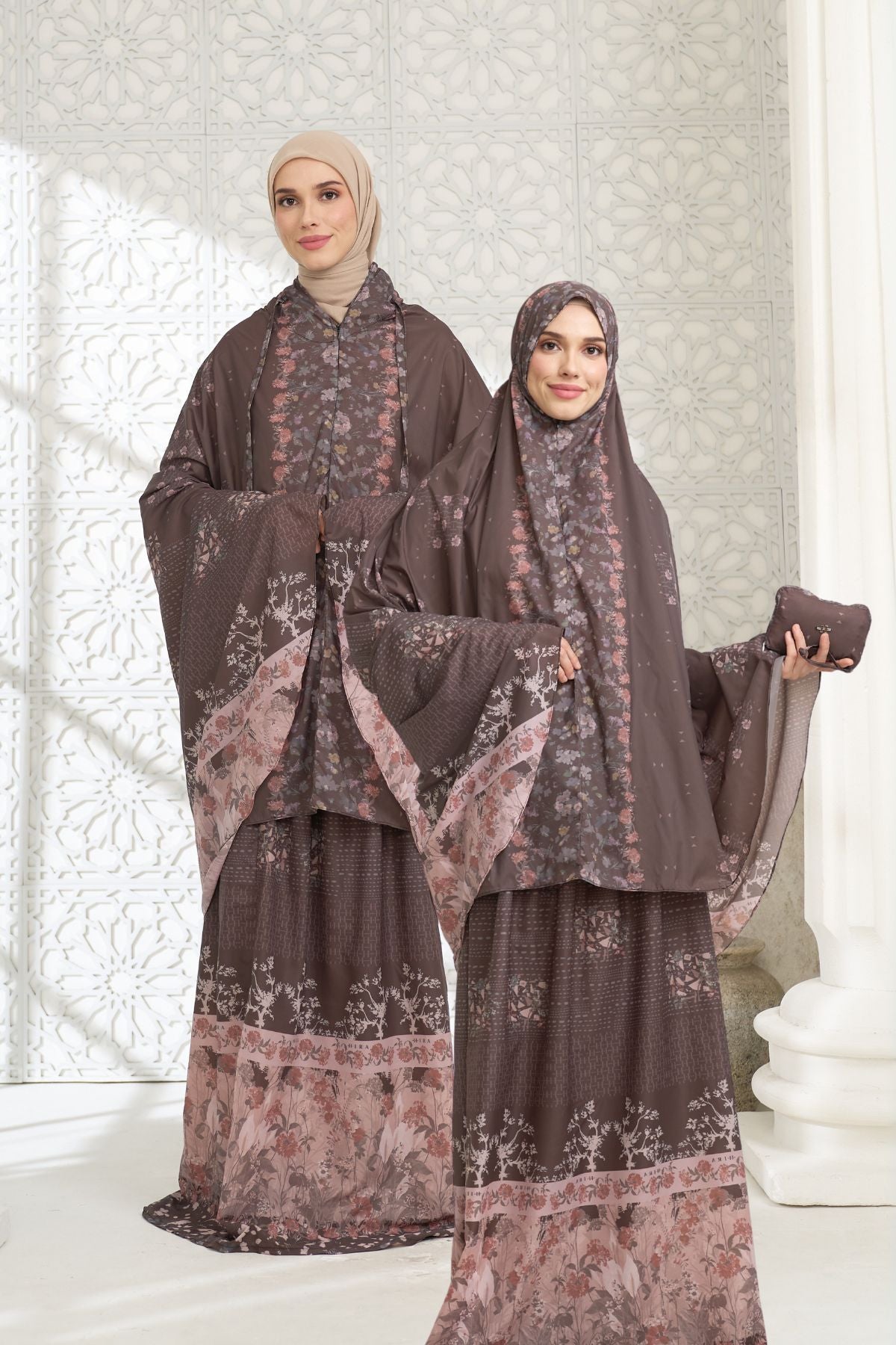 Mukena Willow | Travel Prayer Set - WL03.1 Choco Mahogany