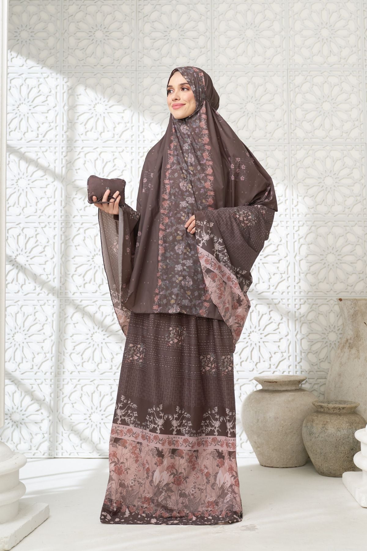 Mukena Willow | Travel Prayer Set - WL03.1 Choco Mahogany