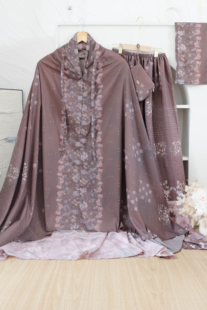 Mukena Willow | Travel Prayer Set - WL03.1 Choco Mahogany