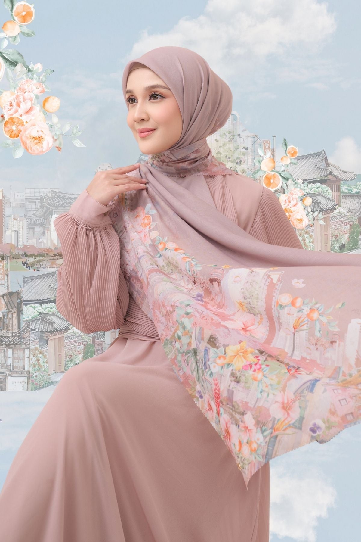 [ BUY 3 GET 1 FREE HIJAB ] Tangerine Scarf - ST16.11 TV16.11 TJ16.11 Coffee