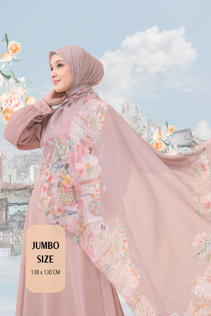 [ BUY 3 GET 1 FREE HIJAB ] Tangerine Scarf Jumbo - TJ16.11 Coffee