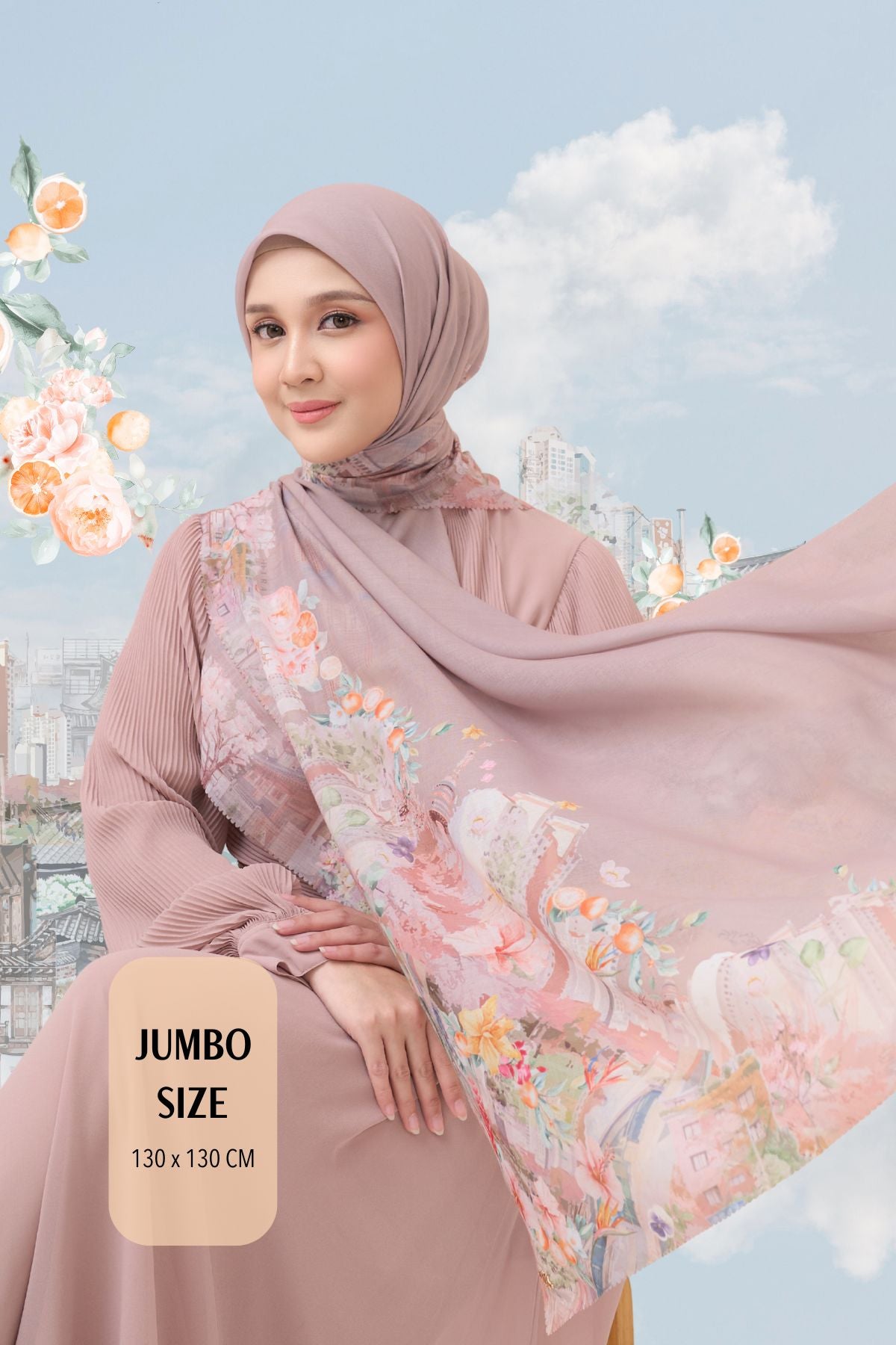 [ BUY 3 GET 1 FREE HIJAB ] Tangerine Scarf - ST16.11 TV16.11 TJ16.11 Coffee