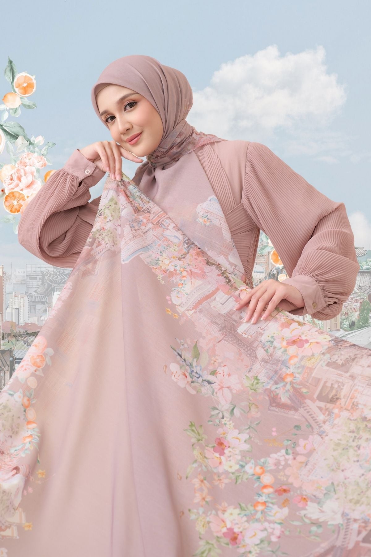 [ BUY 3 GET 1 FREE HIJAB ] Tangerine Scarf - ST16.11 TV16.11 TJ16.11 Coffee