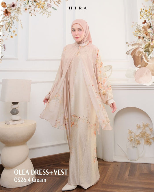 Olea Dress & Vest - Cream