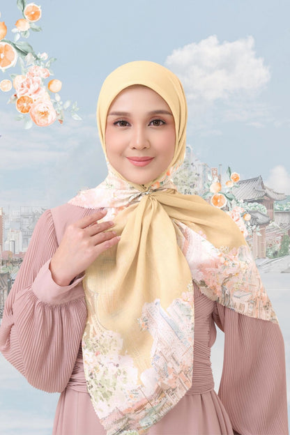 [ BUY 3 GET 1 FREE HIJAB1 FREE HIJAB ] Tangerine Scarf - ST16.5 TV16.5 TJ16.5 Creamy