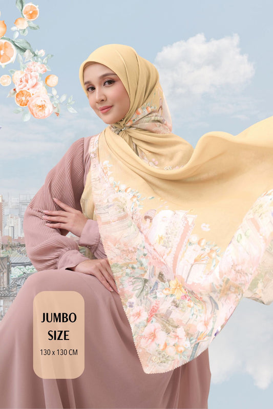 [ BUY 3 GET 1 FREE HIJAB ] Tangerine Scarf Jumbo - TJ16.5 Creamy