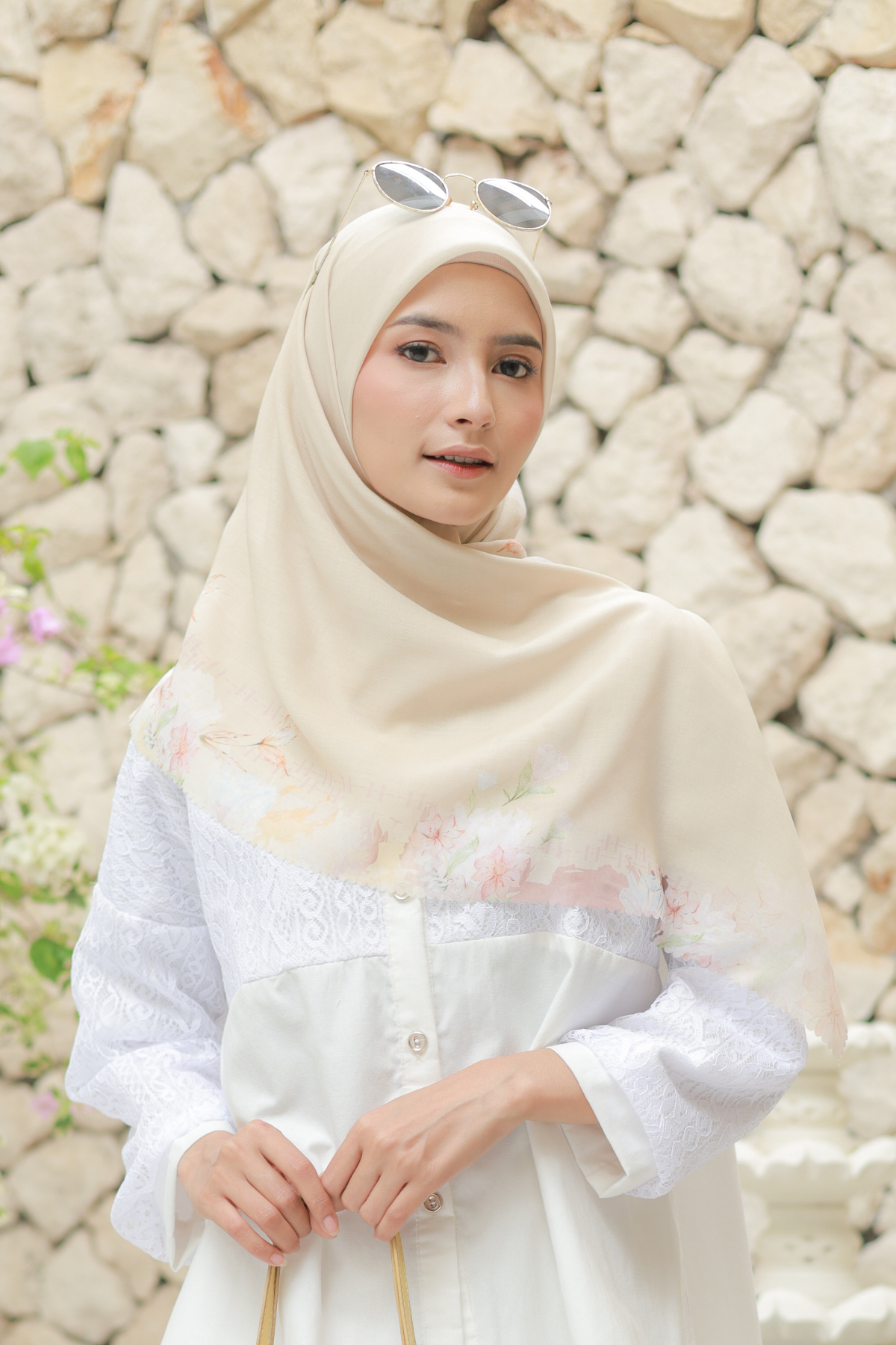 Diamond - Scarf Square Classic Voal | Warm Beige - DN07.10