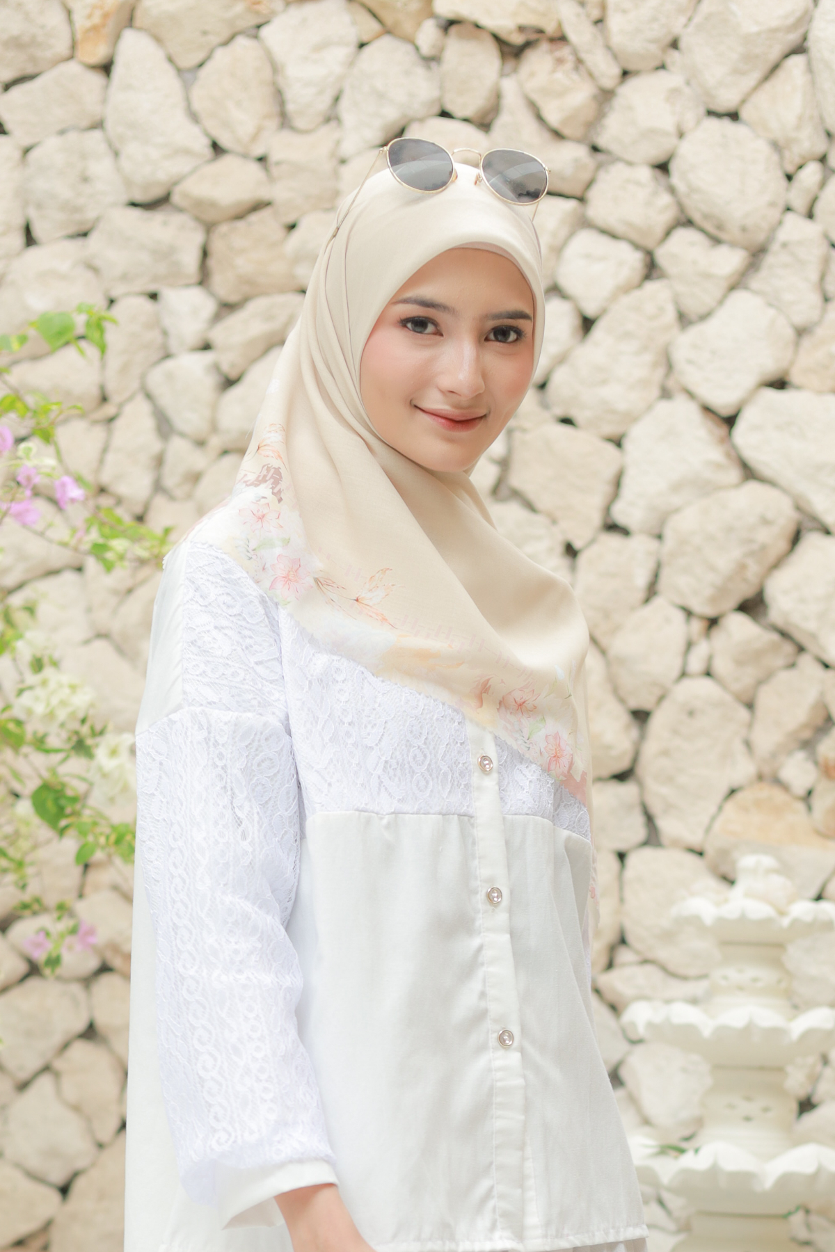 Diamond - Scarf Square Classic Voal | Warm Beige - DN07.10