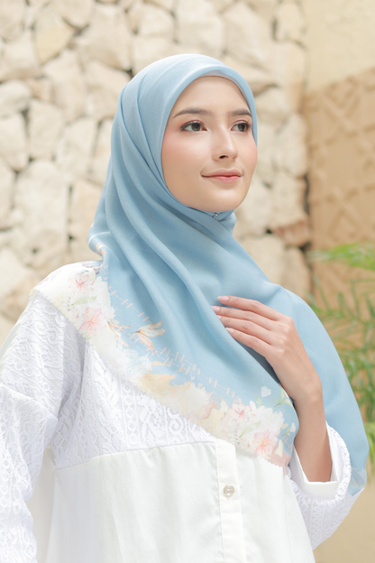 Diamond - Scarf Square Classic Voal | Denim Grey - DN07.2