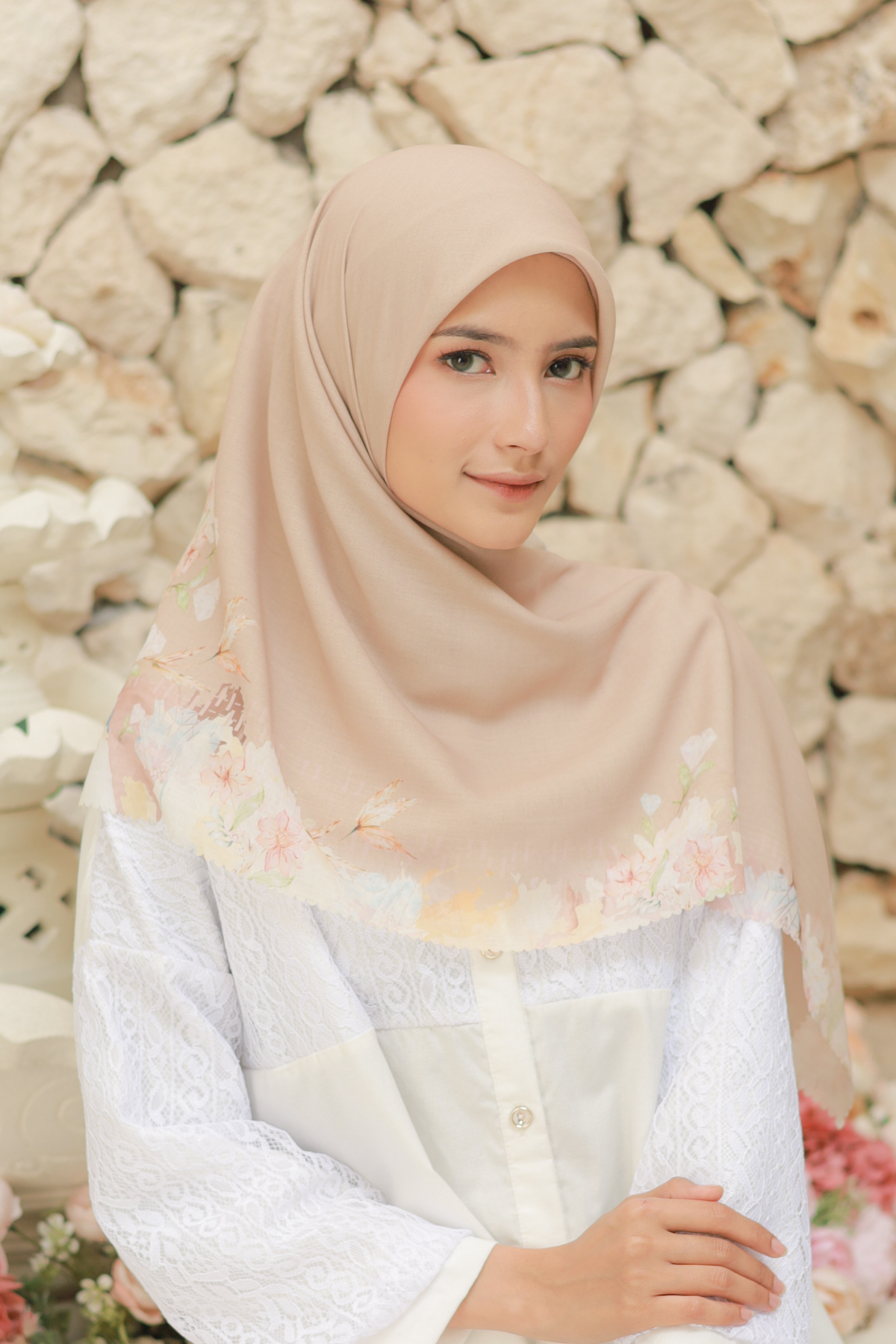 Diamond - Scarf Square Classic Voal | Dusty Mocca - DN07.3