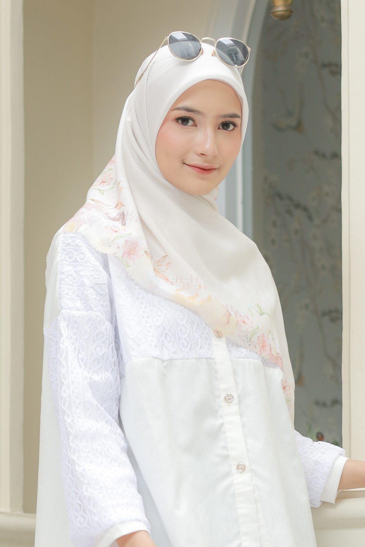 Diamond - Scarf Square Classic Voal | Misty White - DN07.5