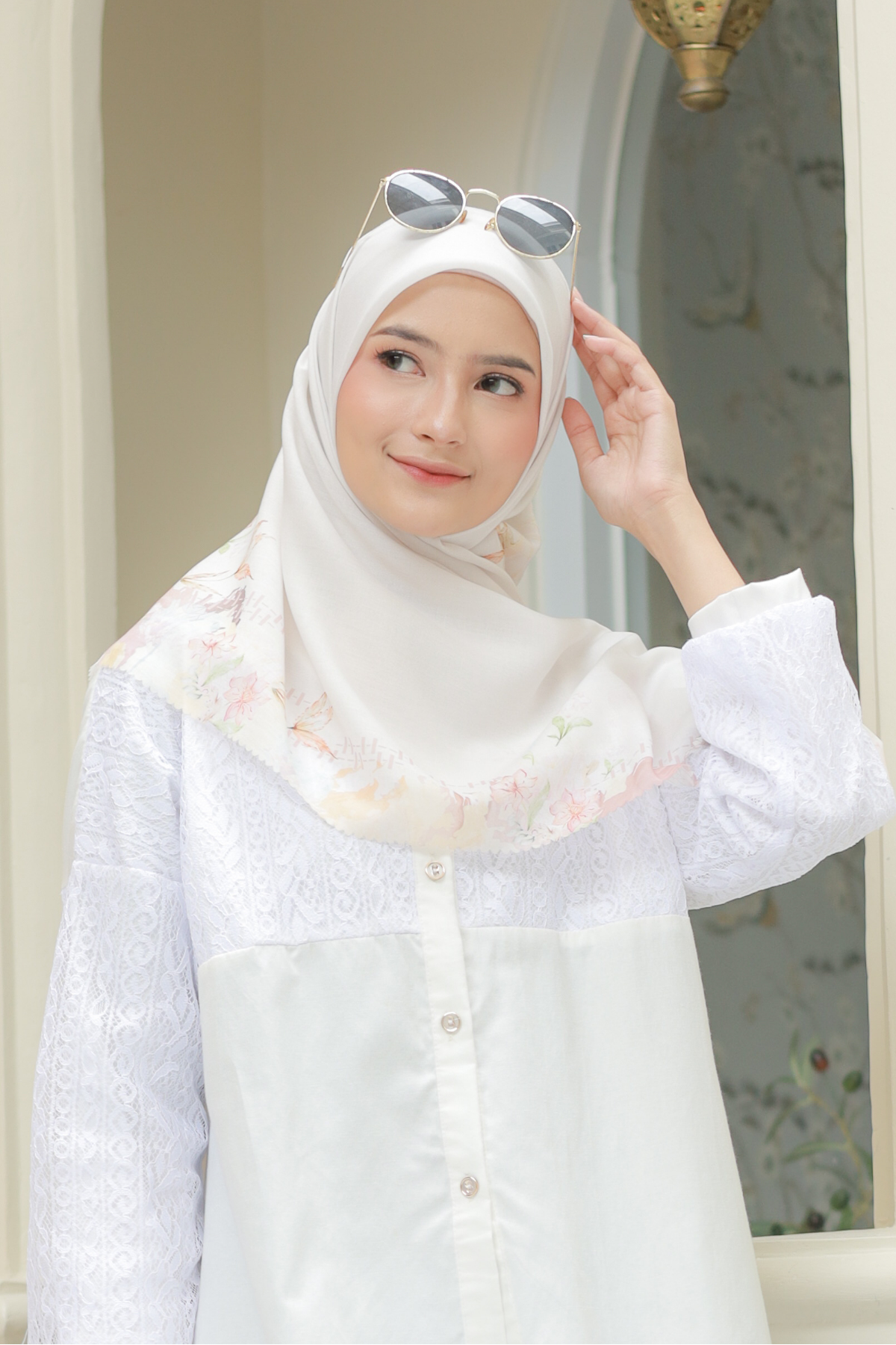 Diamond - Scarf Square Classic Voal | Misty White - DN07.5