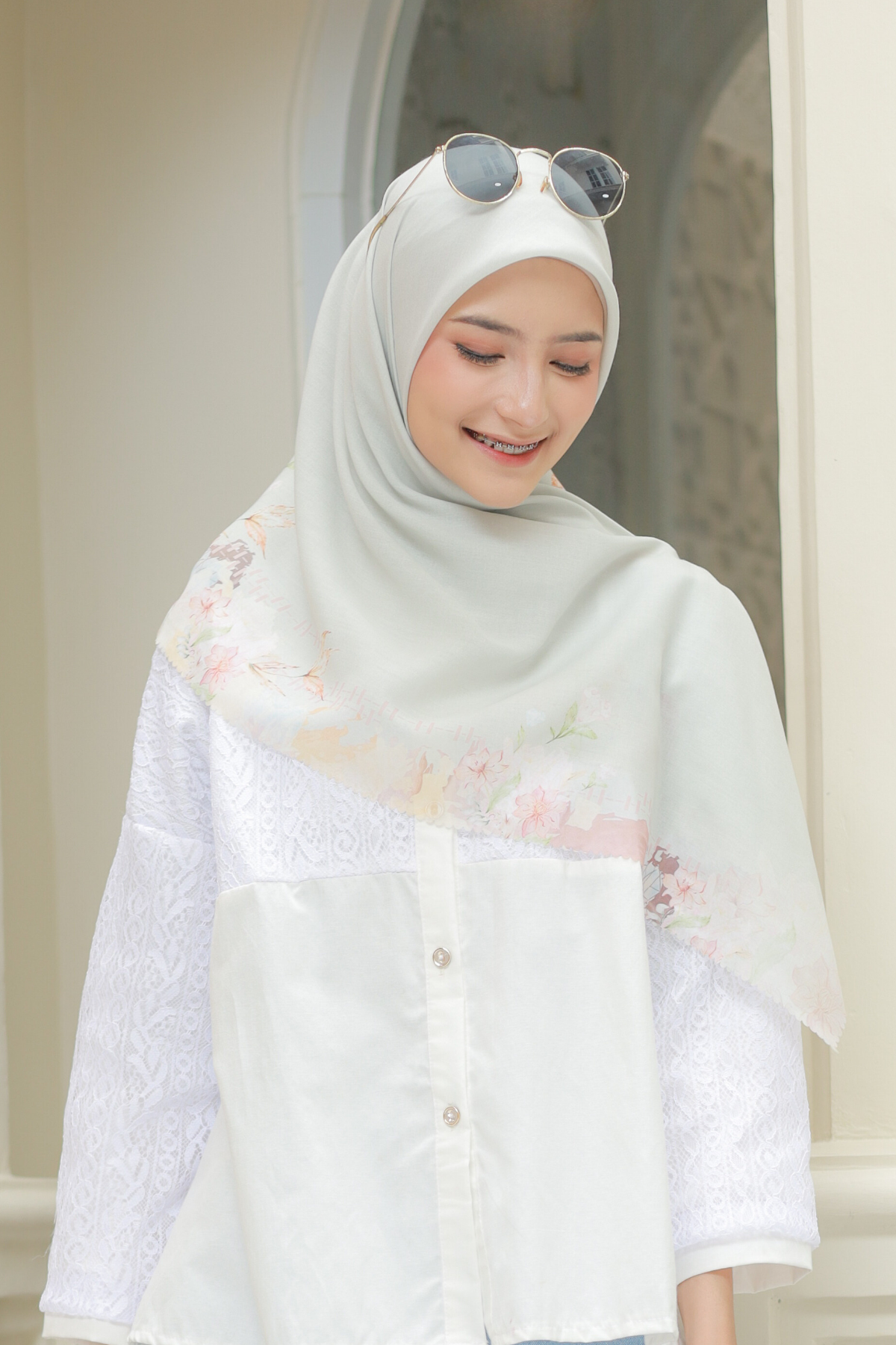 Diamond - Scarf Square Classic Voal | Pearl Grey - DN07.6