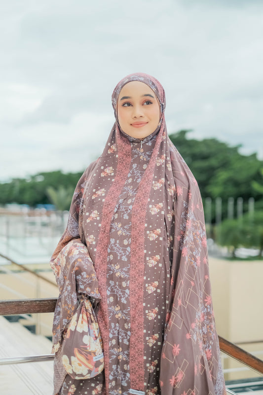 Mukena Viana Prayer Set - MV11.4 Brown