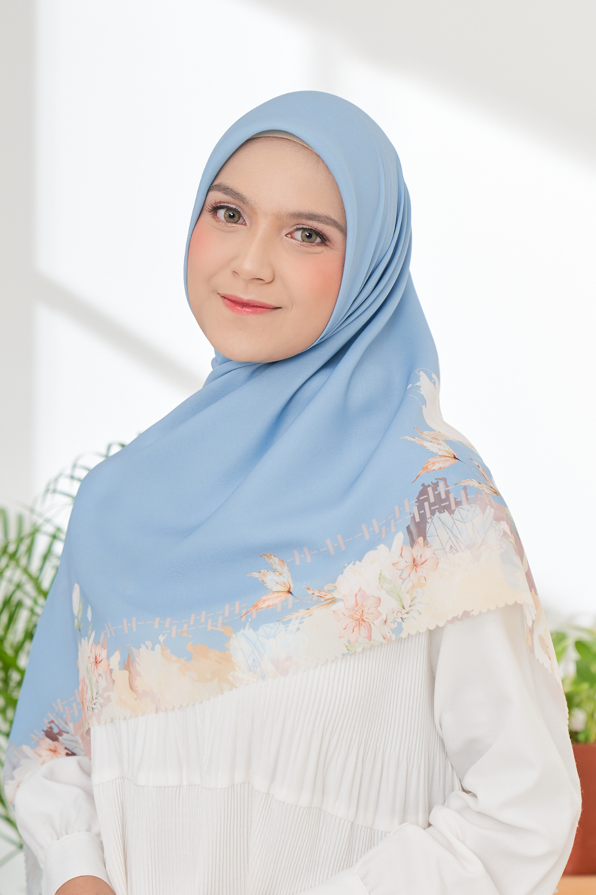 Diamond - Scarf Square Premium Polycotton XL | Denim Grey - JN07.2