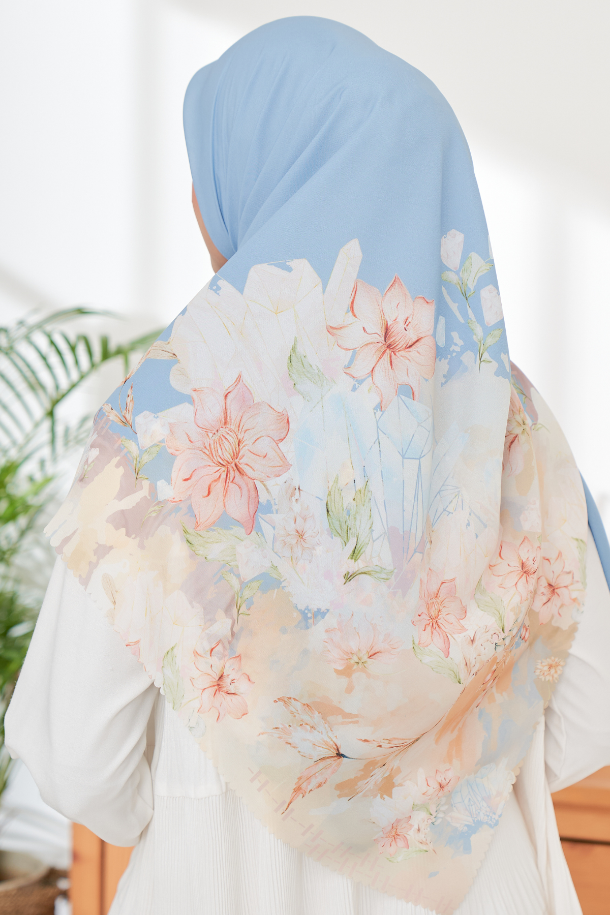 Diamond - Scarf Square Premium Polycotton XL | Denim Grey - JN07.2
