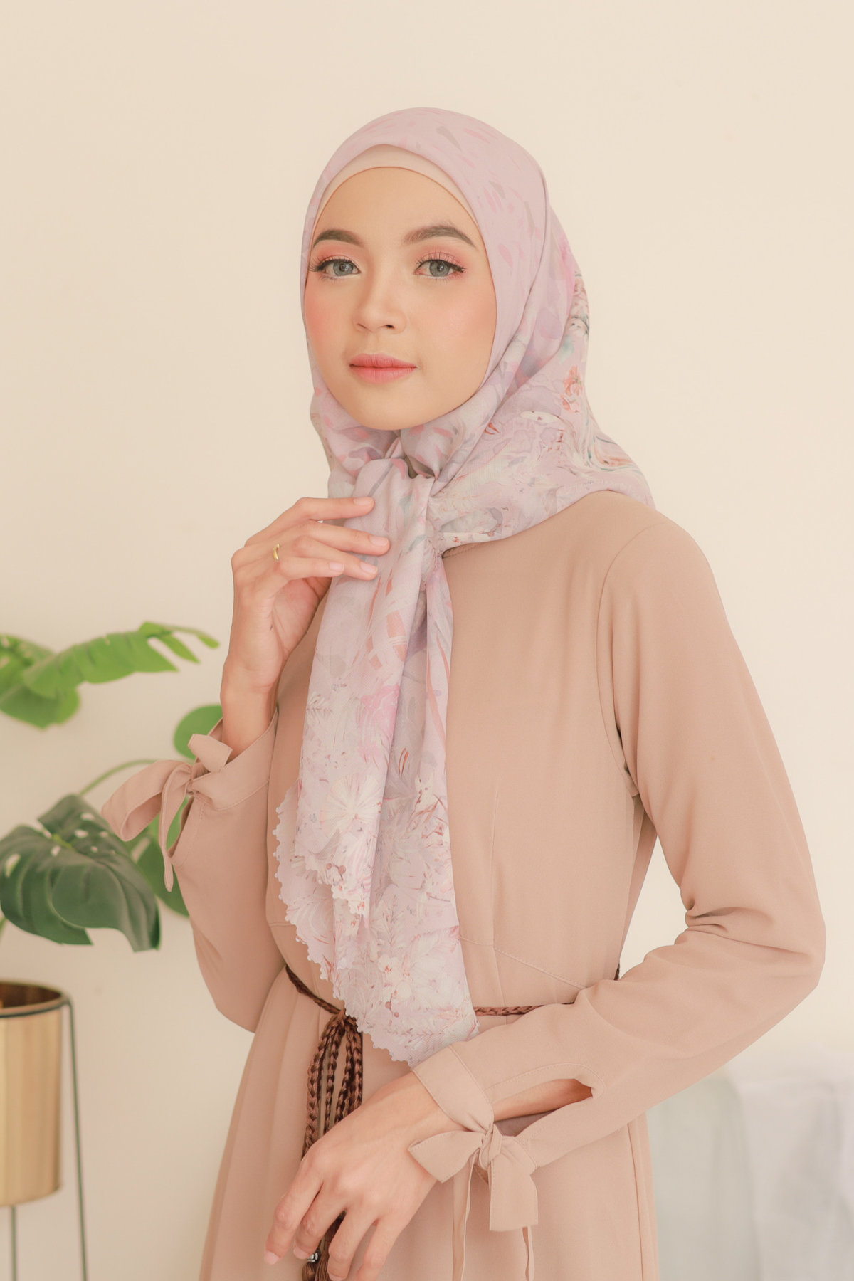 Emily - Scarf Square Premium Polycotton | Silky Pink - EM28.11