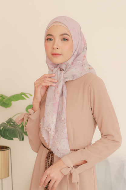[ BUY 3 GET 1 FREE HIJAB ] Emily - Scarf Square Premium Polycotton | Silky Pink - EM28.11