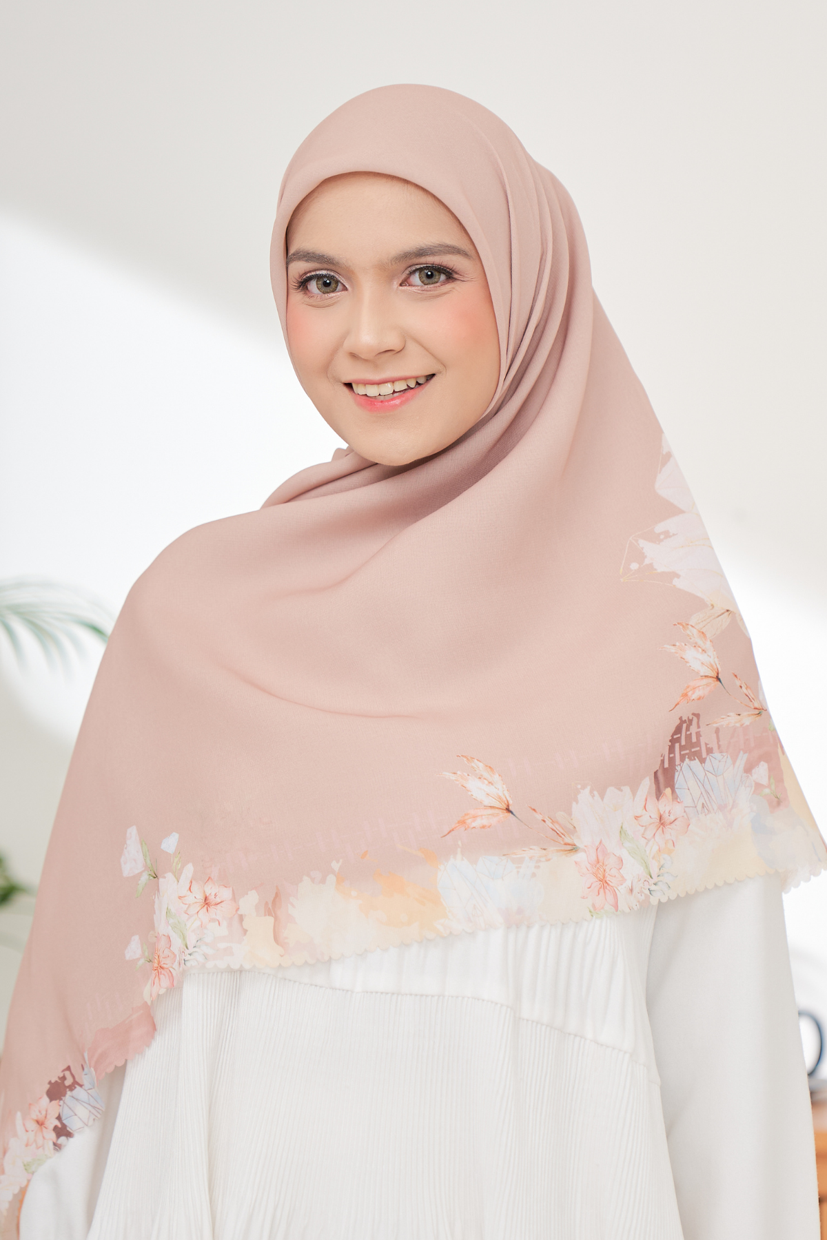 Diamond - Scarf Square Premium Polycotton XL | Dusty Mocca - JN07.3