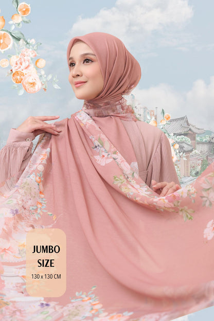 [ BUY 3 GET 1 FREE HIJAB ] Tangerine Scarf Jumbo - TJ16.9 Dusty Pink