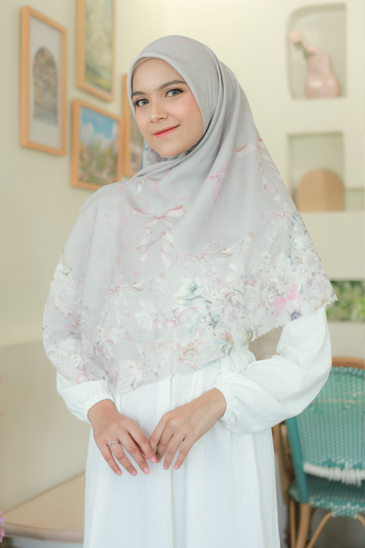 [ BUY 3 GET 1 FREE HIJAB ] Emily JUMBO - Scarf Square Premium Polycotton XL | COQUETTE SAND - EB28.44