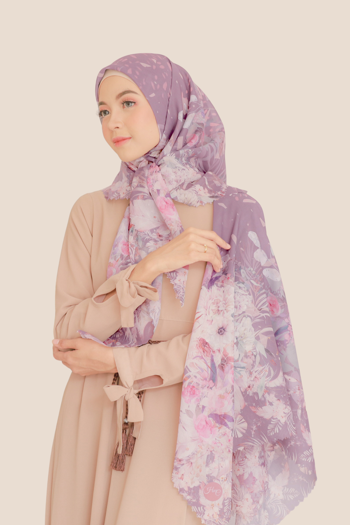 [ BUY 3 GET 1 FREE HIJAB ] Emily JUMBO - Scarf Square Premium Polycotton XL | Mocca - EB28.7