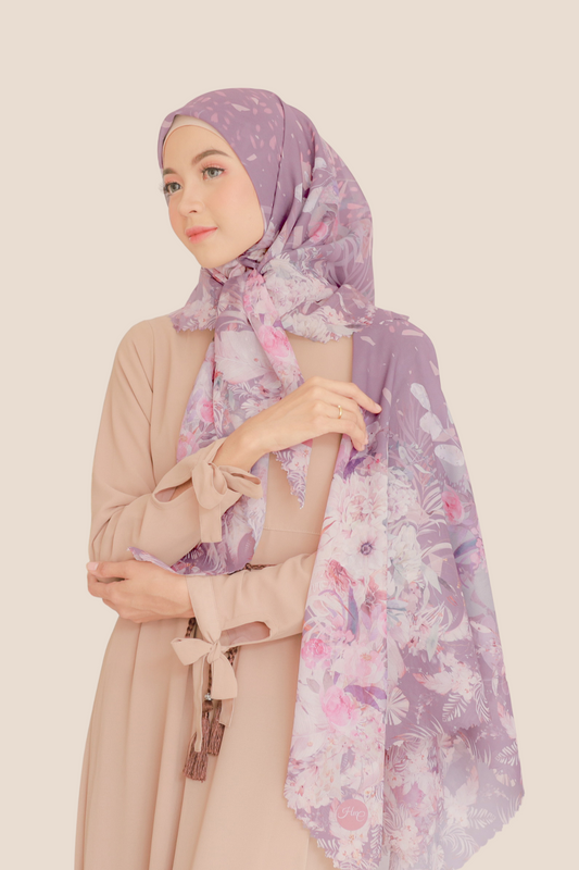 [ BUY 3 GET 1 FREE HIJAB ] Emily JUMBO - Scarf Square Premium Polycotton XL | Mocca - EB28.7