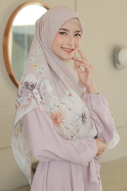 Edelweiss JUMBO - Scarf Square Premium Polycotton XL - Pangrango Peach - EJ09.10