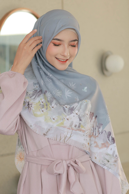Edelweiss JUMBO - Scarf Square Premium Polycotton XL - Romania Grey - EJ09.2