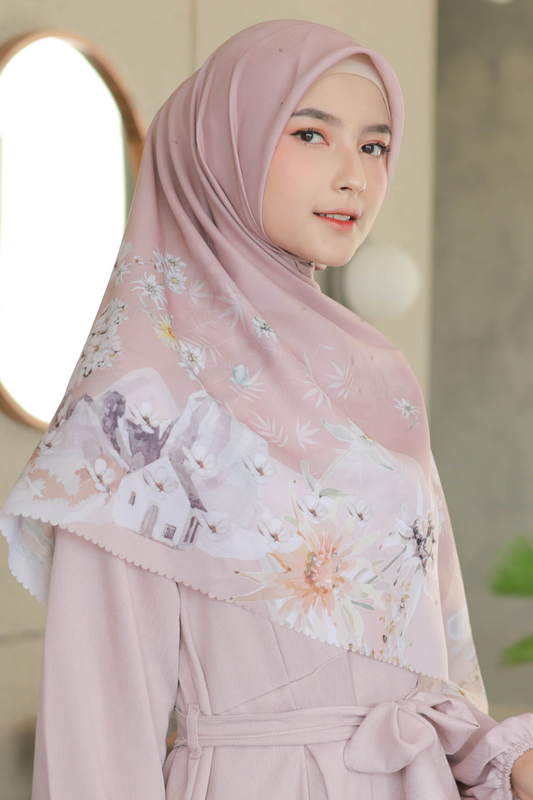 Edelweiss JUMBO - Scarf Square Premium Polycotton XL - Australia Pink - EJ09.4