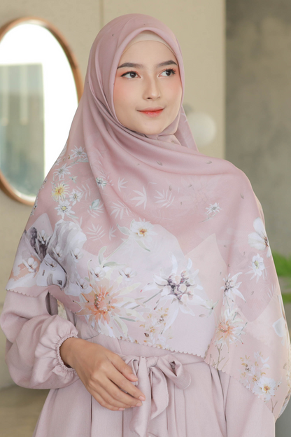 Edelweiss JUMBO - Scarf Square Premium Polycotton XL - Australia Pink - EJ09.4
