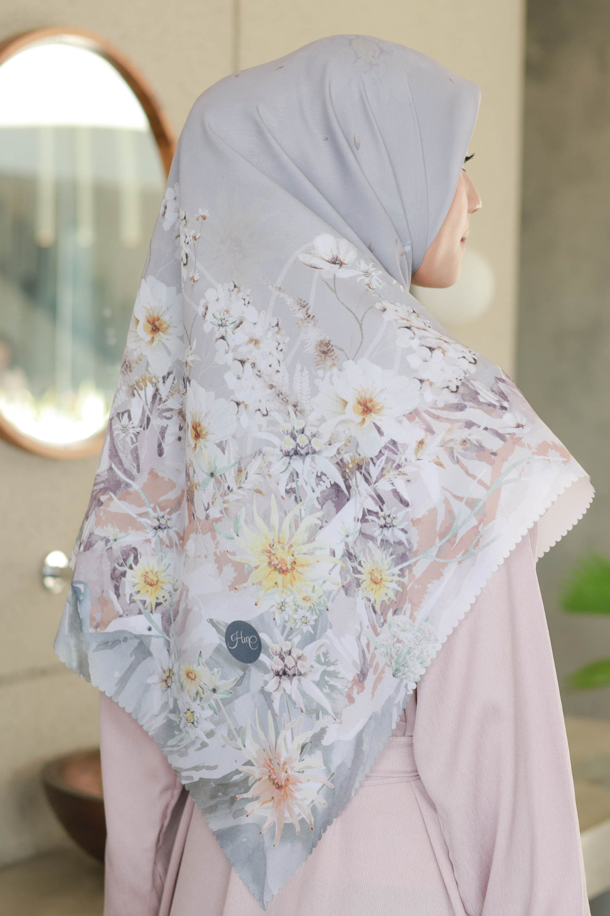 Edelweiss JUMBO - Scarf Square Premium Polycotton XL - Germany Hazel - EJ09.5