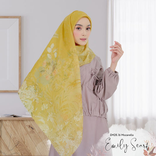[ BUY 3 GET 1 FREE HIJAB ] Emily - Scarf Square Premium Polycotton | Mozarella - EM28.16