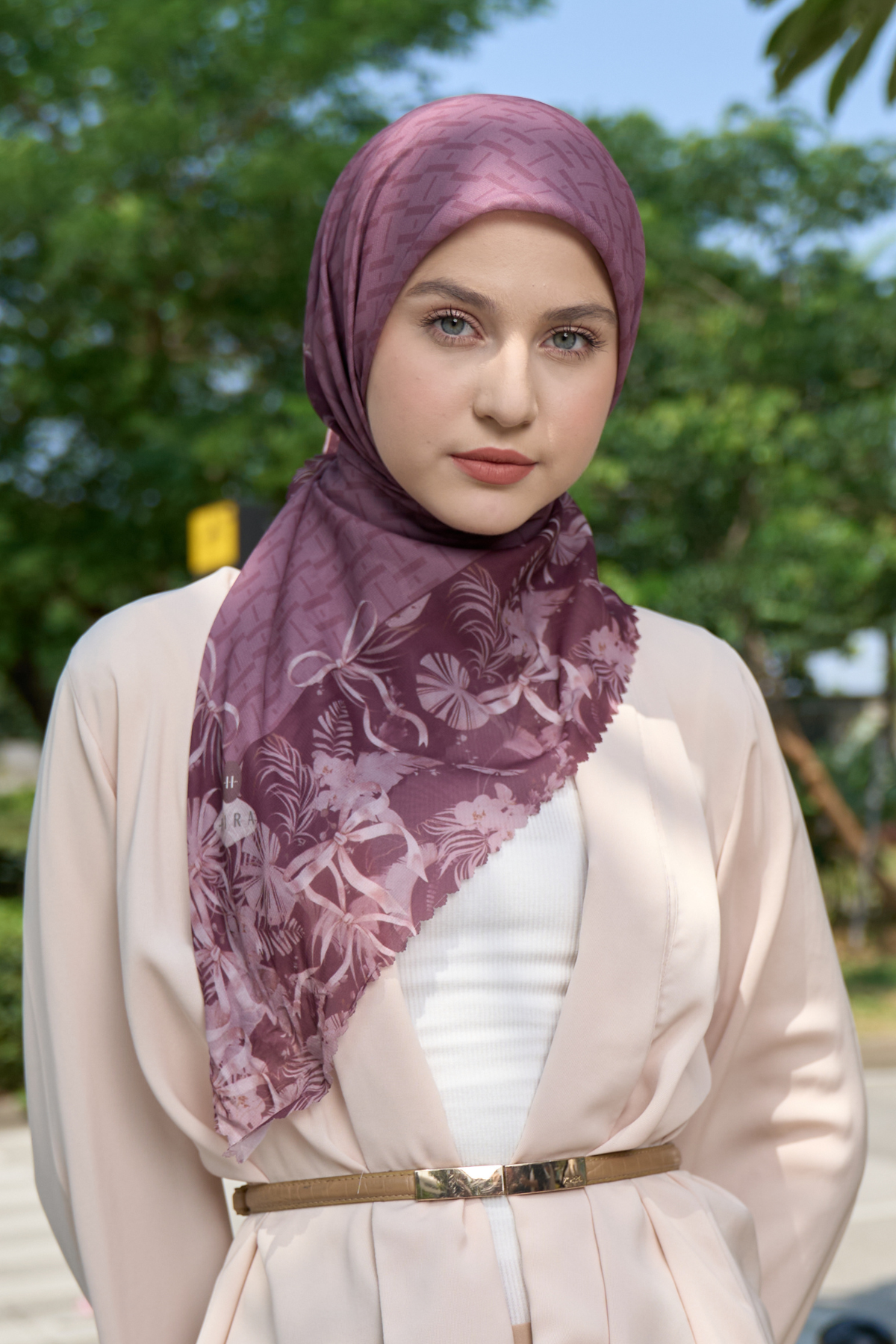 [ BUY 3 GET 1 FREE HIJAB ] Emily - Scarf Square Premium Polycotton | MONO MAROON - EM28.35
