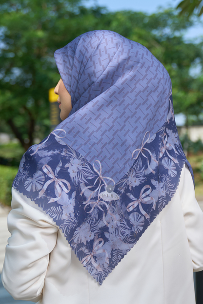 [ BUY 3 GET 1 FREE HIJAB ] Emily - Scarf Square Premium Polycotton | MONO NAVY - EM28.36
