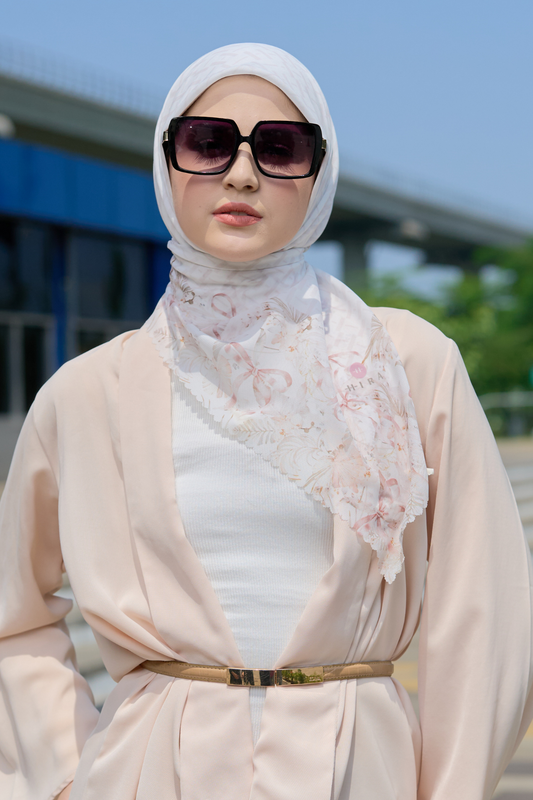 [ BUY 3 GET 1 FREE HIJAB ] Emily - Scarf Square Premium Polycotton | MONO PEARL - EM28.37