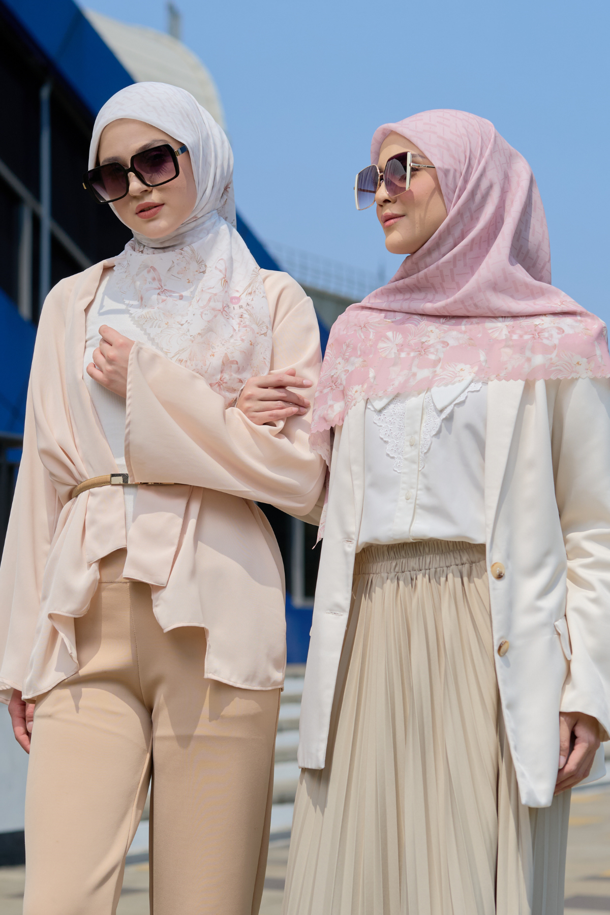 [ BUY 3 GET 1 FREE HIJAB ] Emily - Scarf Square Premium Polycotton | MONO ROSE - EM28.38