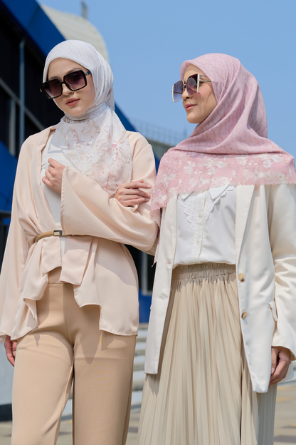 [ BUY 3 GET 1 FREE HIJAB ] Emily - Scarf Square Premium Polycotton | MONO ROSE - EM28.38