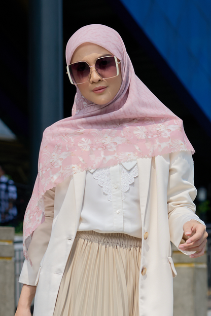 [ BUY 3 GET 1 FREE HIJAB ] Emily - Scarf Square Premium Polycotton | MONO ROSE - EM28.38