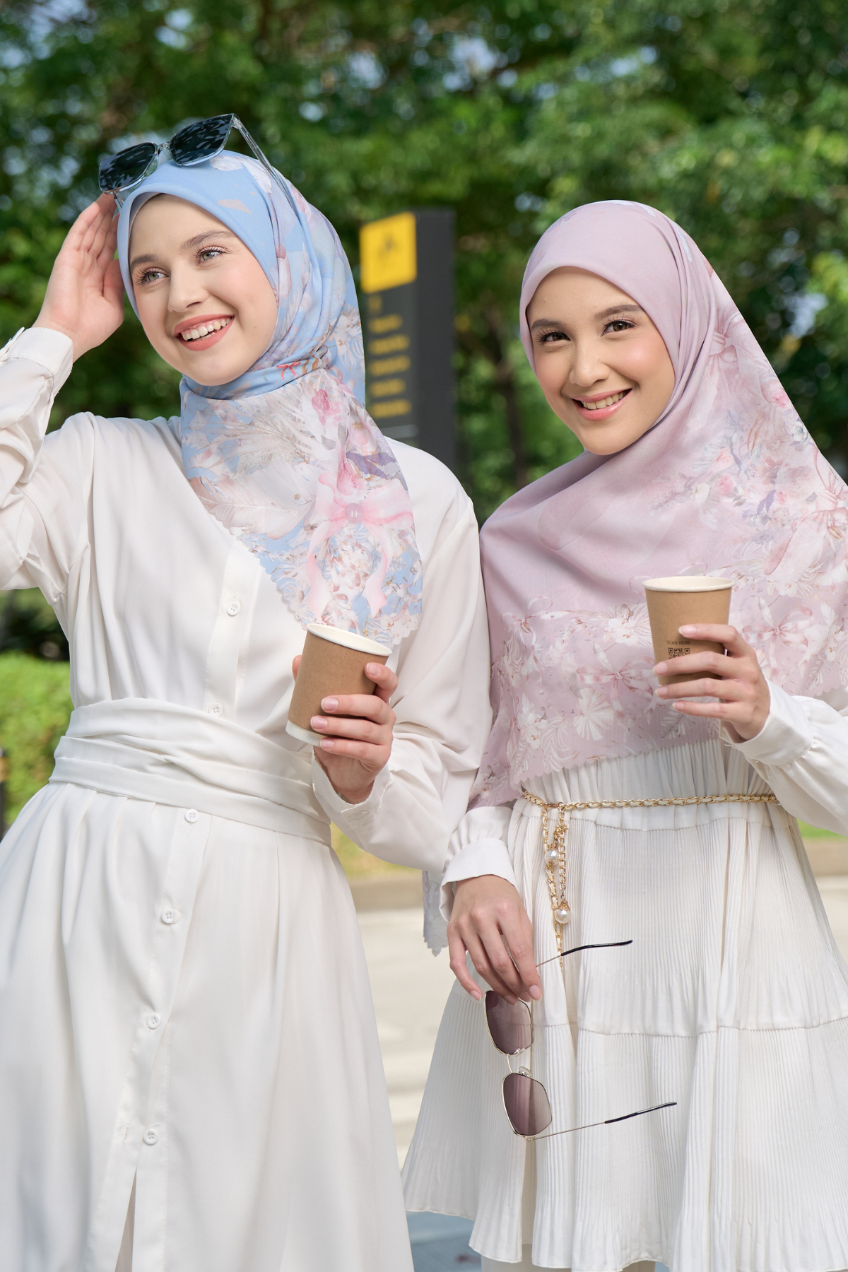 [ BUY 3 GET 1 FREE HIJAB ] Emily - Scarf Square Premium Polycotton | COQUETTE BLUSH - EM28.40