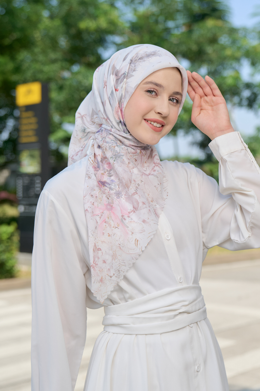 [ BUY 3 GET 1 FREE HIJAB ] Emily - Scarf Square Premium Polycotton | COQUETTE CRYSTAL - EM28.41