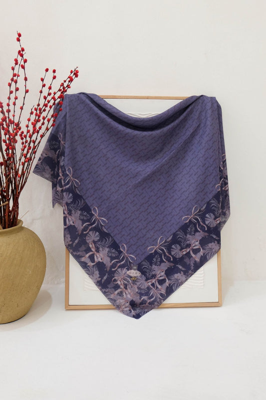 [ BUY 3 GET 1 FREE HIJAB ] Emily Scarf Voal | Mono Navy - EV25.13
